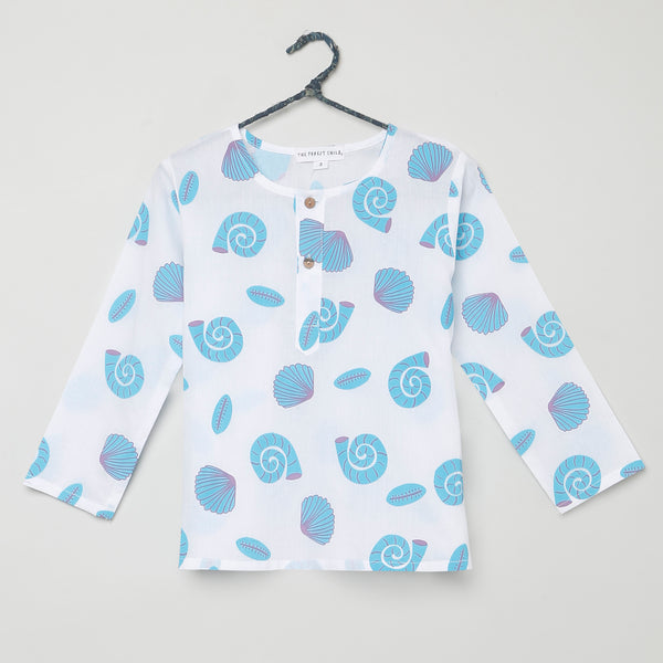'A Midden of Shells'  Kurta Pyjama Set