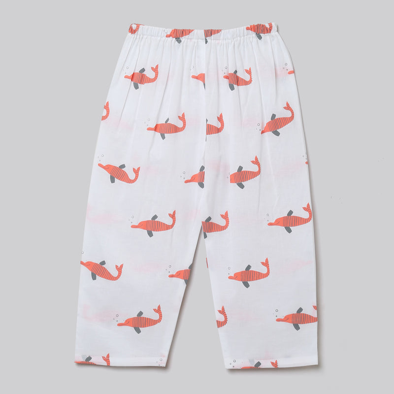 A Pod of Dolphins'  Kurta Pyjama Set