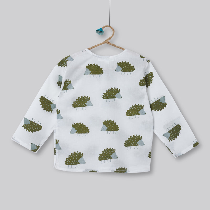 'A Prickle of hedgehogs'  Kurta Pyjama Set