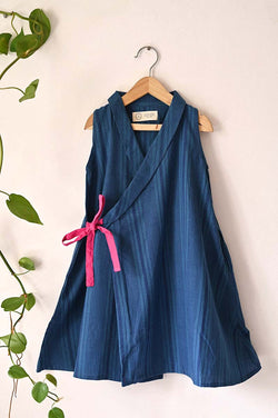 Music of the waves' Shawl collar wrap dress