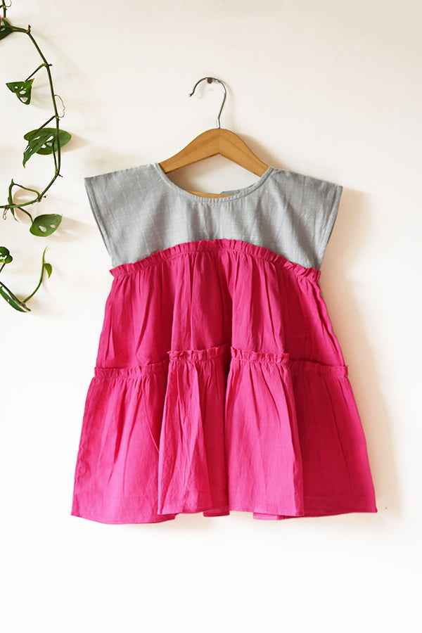 Earth Child' Tiered maxi in pink