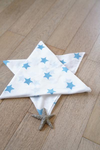 Organic Cotton Swaddle in Midnight Blue - Wish upon a star' Cotton Swaddle for babies - Indie Project Store