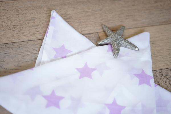 Cotton Swaddle for Babies - Wish upon a star' Organic Cotton Swaddle in Lilac - Indie Project Store
