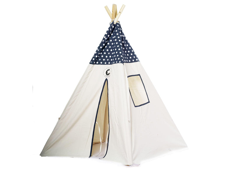 Cuddly Coo Tee Pee Tent - Grey Polka - Indie Project Store