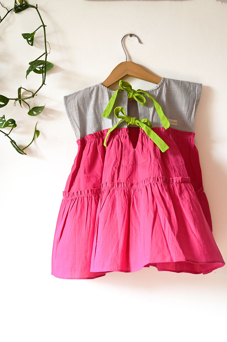 Earth Child' Tiered maxi in pink