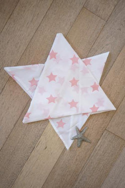 Wish upon a star' Organic Cotton Swaddle for babies in Peach Pink - Indie Project Store