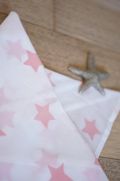 Wish upon a star' Organic Cotton Swaddle for babies in Peach Pink - Indie Project Store