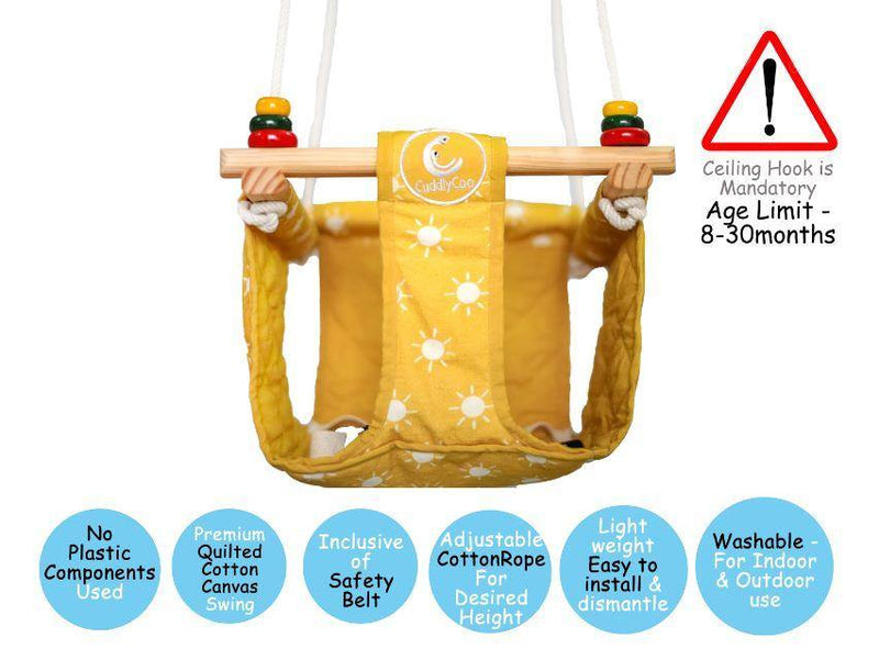 CuddlyCoo Toddler Swing - Mustard Sun - Indie Project Store