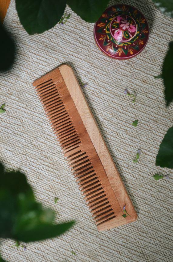 Neem Comb – Pack of 2 ( Small and Big ) - Indie Project Store