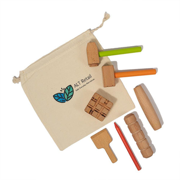 Wooden Stamping Kit for Play dough - Indie Project Store