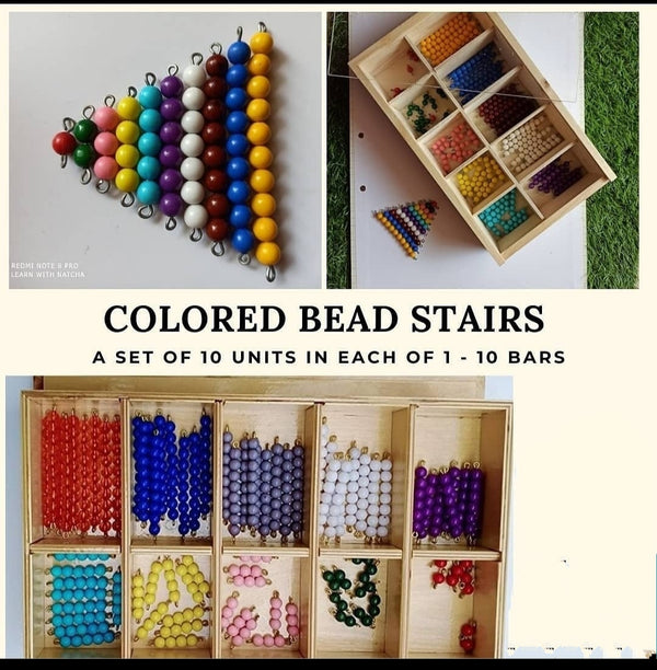 Colored bead stairs