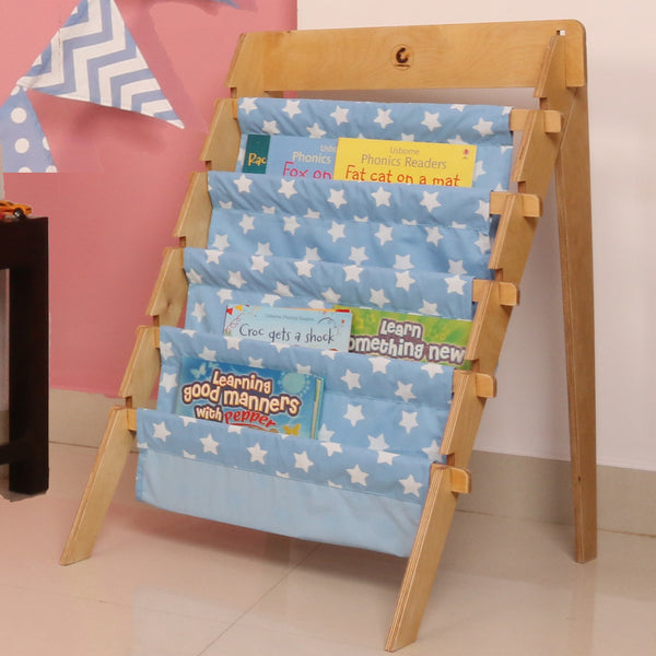 Cuddly Coo Wooden Book Shelf -Baby Blue