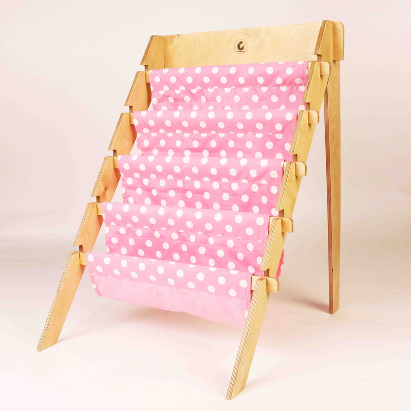 Cuddly Coo Wooden Book Shelf -Baby Pink