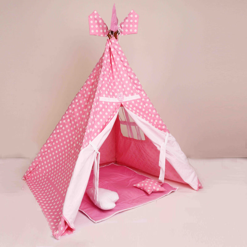 Cuddly Coo Tee Pee Tent Set-Baby Pink