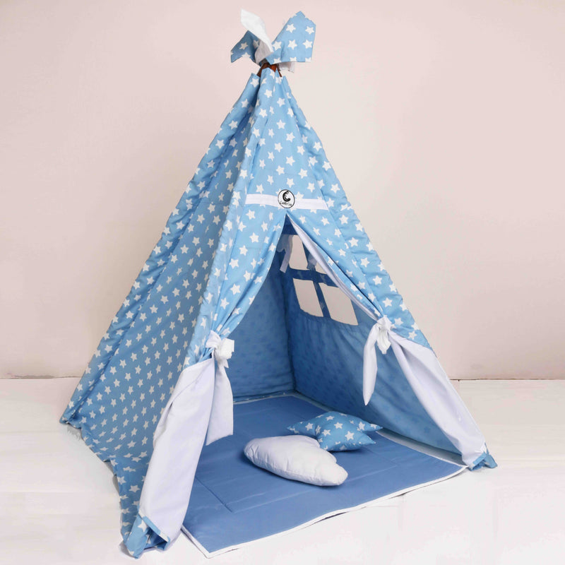 Cuddly Coo Tee Pee Tent Set-Baby Blue