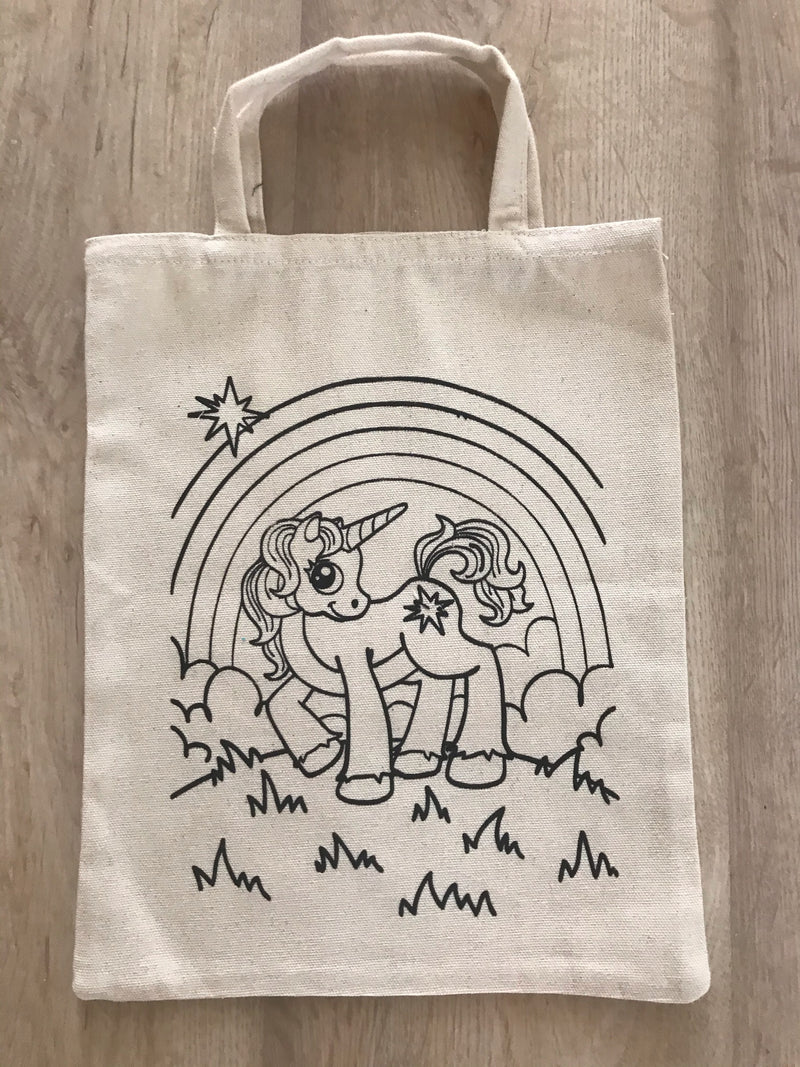 Do- it - Yourself Colouring Unicorn Tote Bag