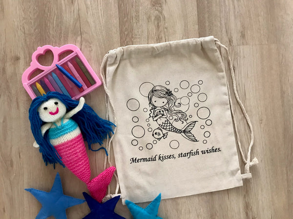 Do It Yourself Colouring Little Mermaid Backpack