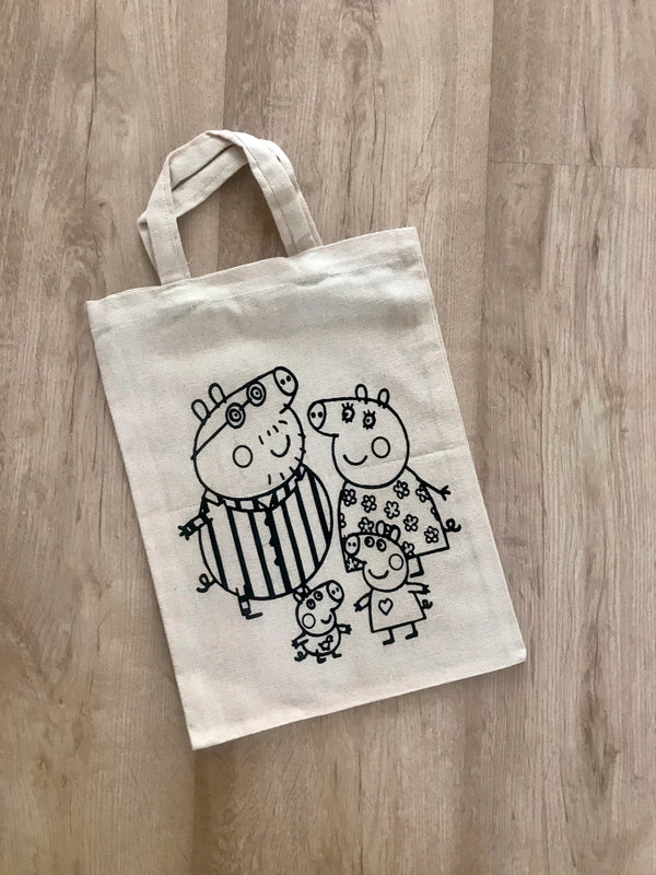 Do- it - Yourself Colouring Peppa Pig Tote Bag