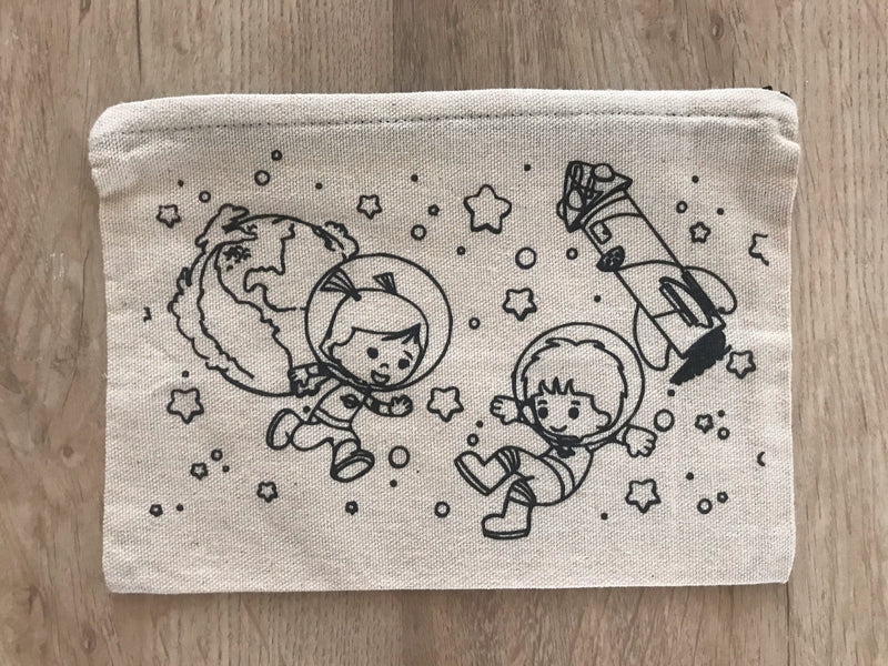 Do It Yourself Colouring Space Explorer Pouch