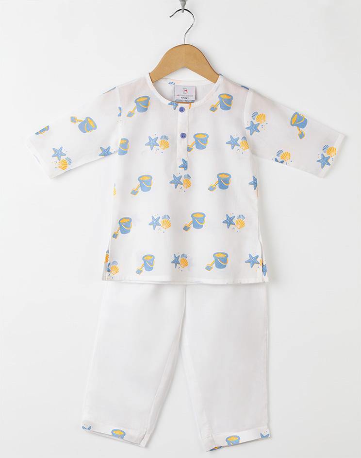 Kids Kurta Pyjama : Bucket & Shell - indieprojectstore