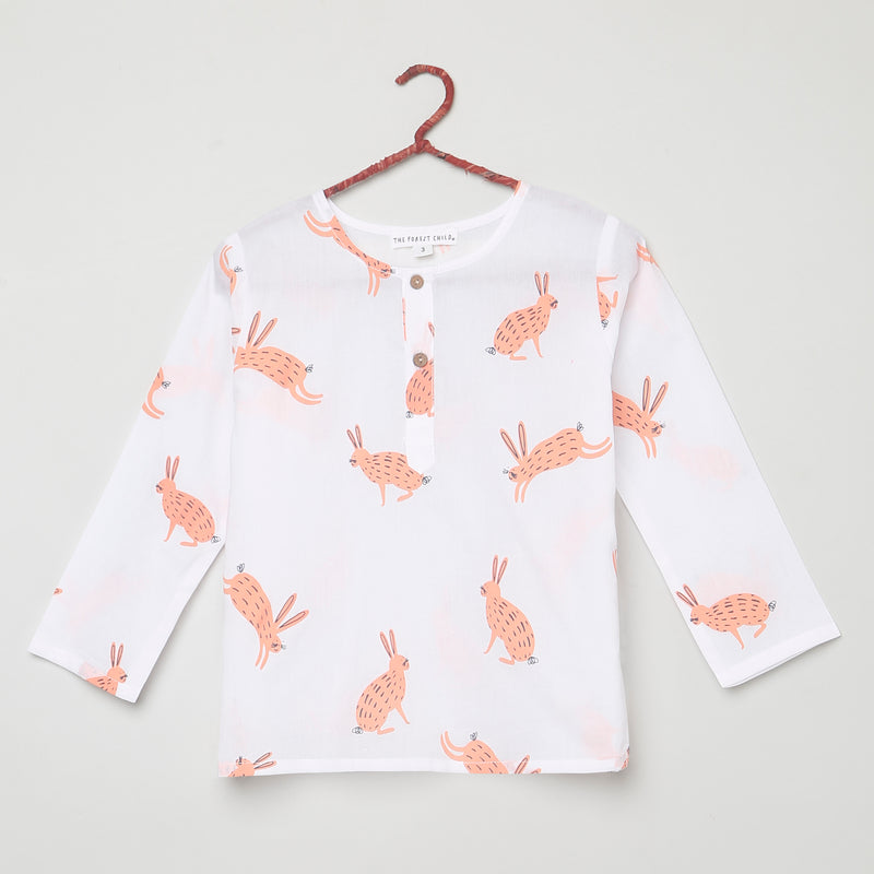 'A Down of Hares'  Kurta Pyjama Set