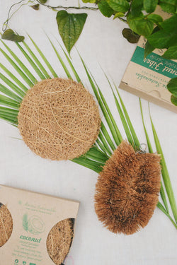 Coconut Fiber- Coir Scrub & Vegetable Cleaner