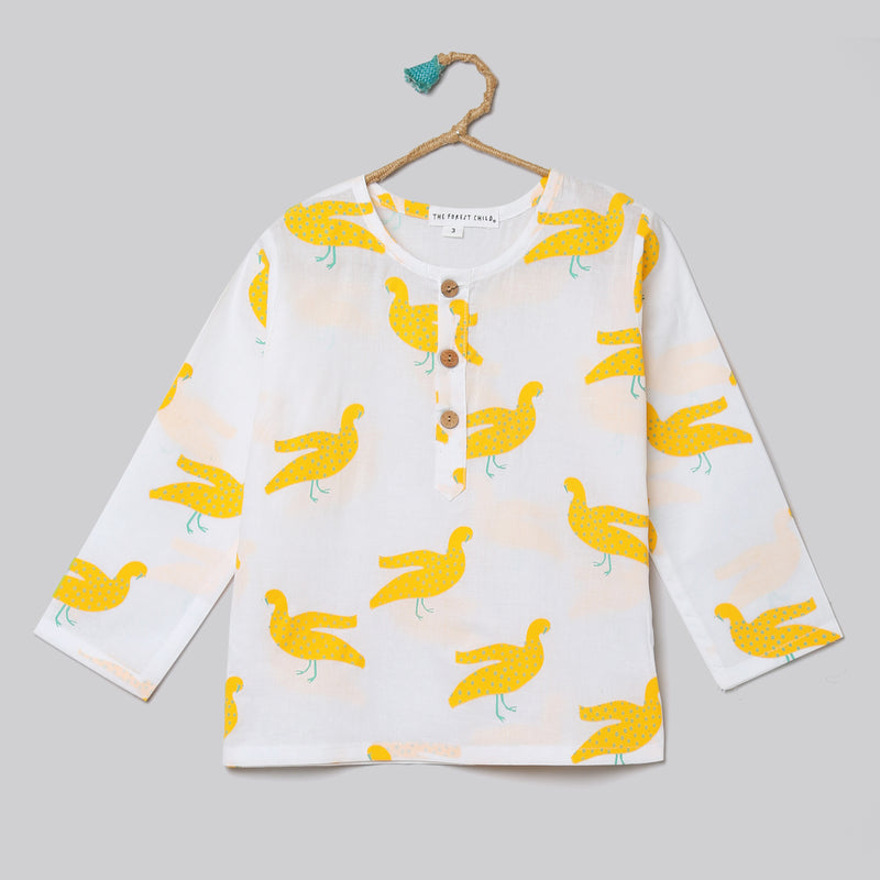 'A Flock of Ducks'  Kurta Pyjama Set