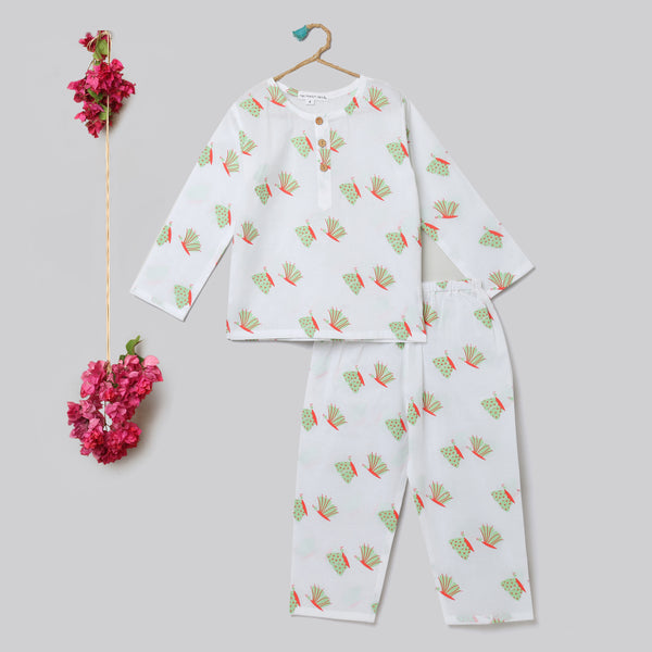 'A Flutter of butterflies'  Kurta Pyjama Set