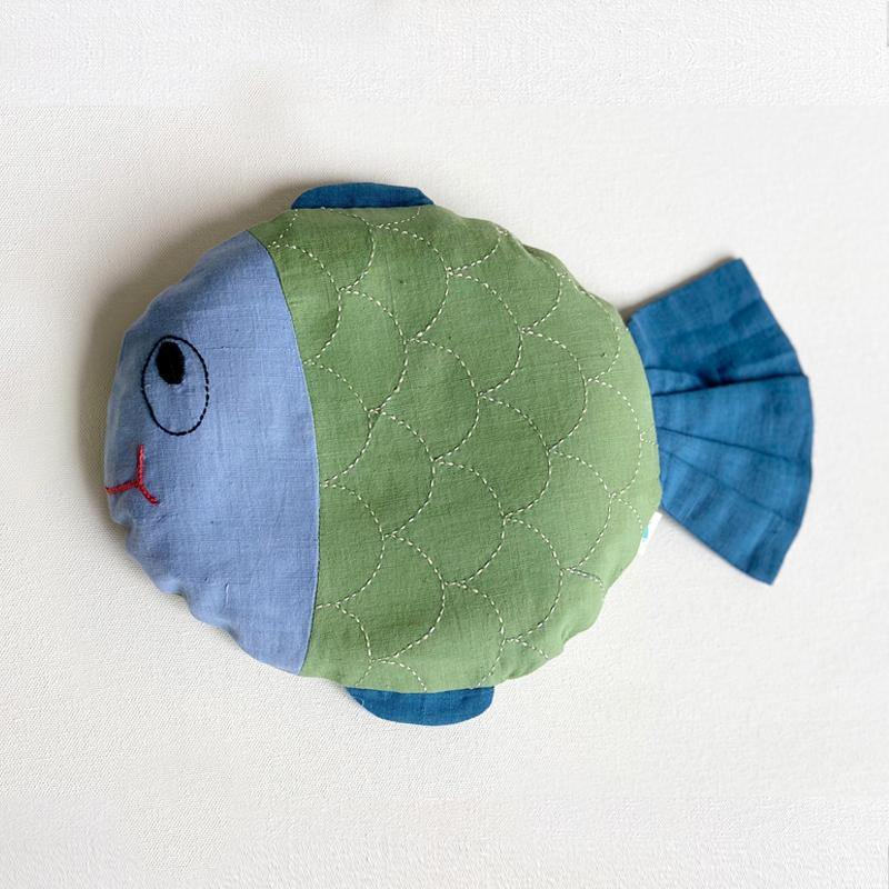WHITEWATER KIDS ORGANIC FISH  MUSTARD SEED  PILLOW - Indie Project Store
