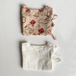 WHITEWATER KIDS UNISEX ORGANIC NEWBORN BAG - PATANG + ESSENTIAL WHITE ANGRAKHA - Indie Project Store