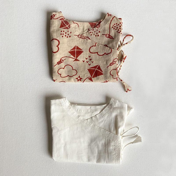 WHITEWATER KIDS UNISEX ORGANIC NEWBORN BAG - PATANG + ESSENTIAL WHITE ANGRAKHA - Indie Project Store