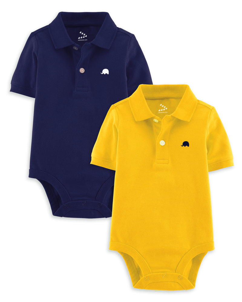 Piqué Polo Onesie - Set of 2 - Indie Project Store