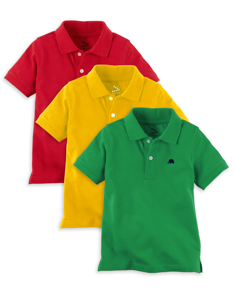 Piqué Polo Tees - Set of 3 - Indie Project Store