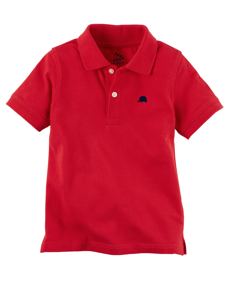 Piqué Polo Tee - Red - Indie Project Store