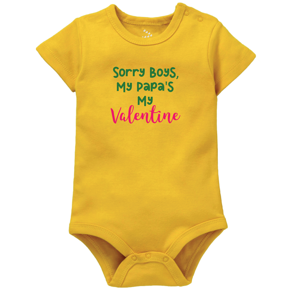 Sorry Boys,My Papa's my valentine- Personalised Onesie - Indie Project Store